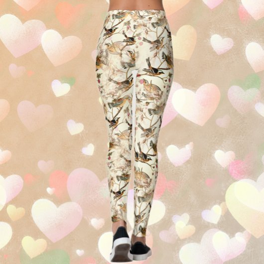 Song Bird Pattern Leggings
