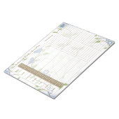 Song Birds Floral Weekly Personalized Meal Planner Notitieblok (Schuin)