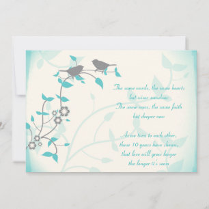 Song Birds Wedding Jubileum Vow Renewal Kaart