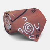 Song Lines Aboriginal Stropdas (Opgerold)