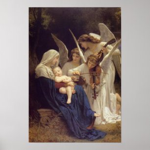 "Song of the Angels" van Bouguereau Poster