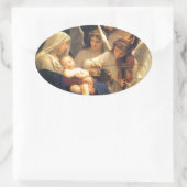 Song of the Angels, William-Adolphe Bouguereau Ovale Sticker (Tas)