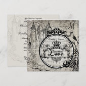 Song Pages Unconditional Love Wedding Invite Kaart (Voorkant / Achterkant)