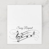 Song Request Folded Wedding Place Card (Buitenkant ongevouwen)