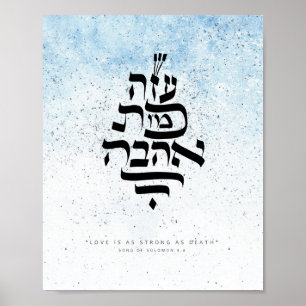 Song solomon 8,6 - Liefde is even sterk als dood Poster