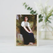 Song van de Nightingale door Bouguereau Briefkaart (Staand voorkant)