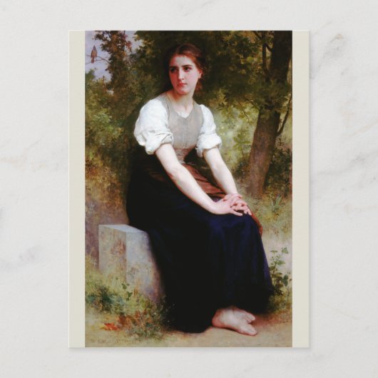Song van de Nightingale door Bouguereau Briefkaart (Voorkant)