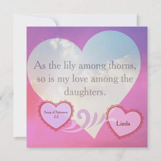 Song van Salomo aanmoediging Kaart (Voorkant)