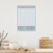 Song van Solomon CUSTOM COLOR | Weddenschap Poster (Keuken)