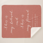 Song van Solomon Scripture Terracotta Wedding Gift Sherpa Deken (Voorkant (horizontaal))