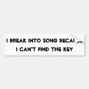 Song zonder sleutel bumpersticker