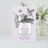 Songbird Bereavement Carte de remerciements (Debout devant)