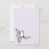 Songbird Bereavement Hartelijk dank RSVP Kaartje (Achterkant)