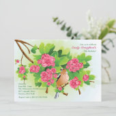 Songbird Birthday Party Invitation Kaart (Staand voorkant)