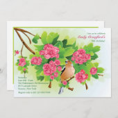 Songbird Birthday Party Invitation Kaart (Voorkant / Achterkant)