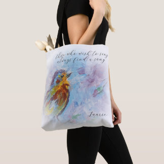 "Songbird of Hope" Canvas tas