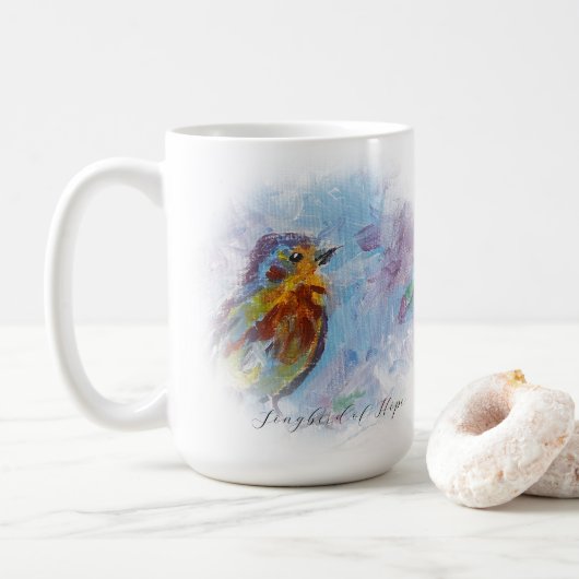 "Songbird of Hope" Classic 15 oz. Mug (Avec donut)