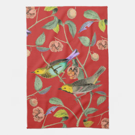  Songbird Red Theedoek