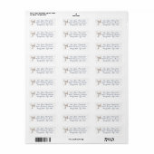 Songbird Return Address Label met dubbele grens (Full Sheet)