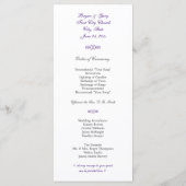 Songbird Shabby Chic WEDDING Programme (Dos)