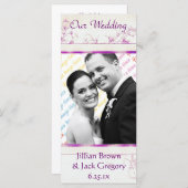 Songbird Shabby Chic WEDDING Programme (Devant / Derrière)