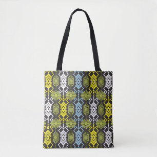 Songket Tenun Geometric Seamless Pattern met Crea Draagtas
