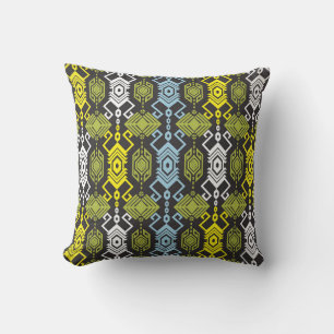 Songket Tenun Geometric Seamless Pattern met Crea Kussen