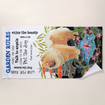 SONGMAO Chow- GARDEN REGELS badhanddoek