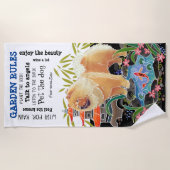 SONGMAO Chow- GARDEN RULES serviette de plage (Devant)