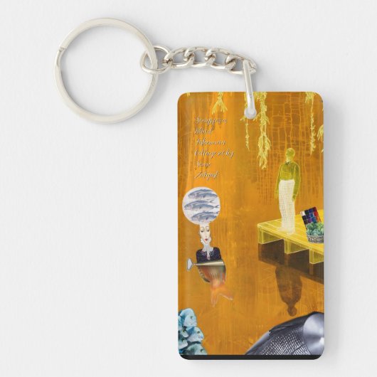 Songs for a Blind Fisherman Collage Notebook Sleutelhanger (Voorkant)
