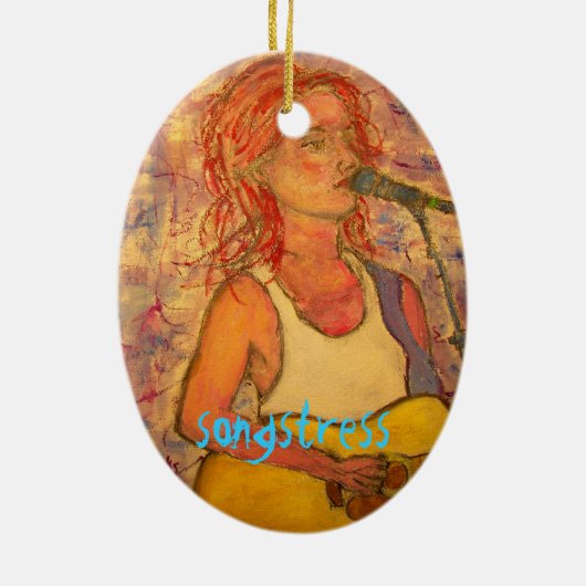 songstress art design keramisch ornament (Achterkant)
