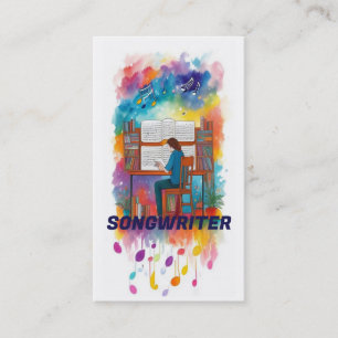 Songwriter schrijven visitekaartje