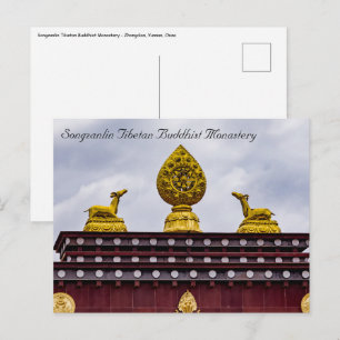 Songzanlin Tibetaans klooster - Yunnan, China Briefkaart