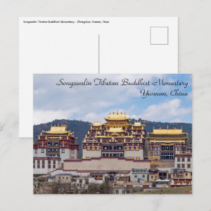 Songzanlin Tibetan Monastery - Yunnan, China Briefkaart