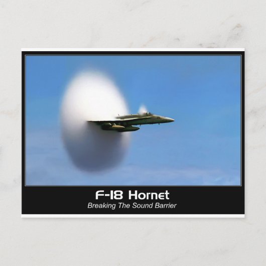 Sonic Boom F-18 Hornet Briefkaart (Voorkant)