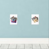 SONIC YOUTH, NIRVANA CASSETTEBANDJE coole kunst Muurkunst Sets (Houten vloer)