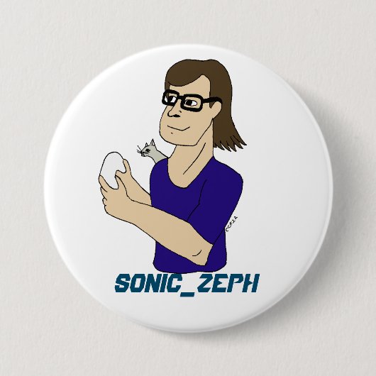 Sonic_Zeph Ronde Button 7,6 Cm (Voorkant)