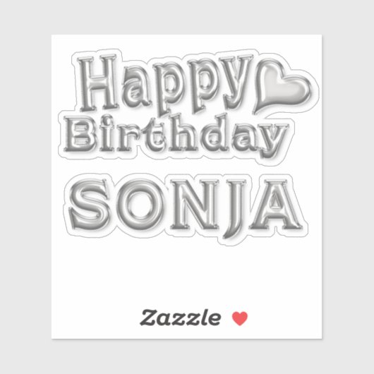 Sonja Happy Birthday Autocollants (Feuille)