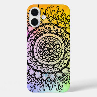 Sonne Mandala iPhone 16 Plus Hoesje