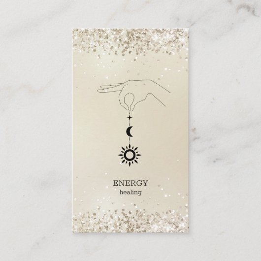 Sonne Mond Glitter Visitekaartje (Voorkant)