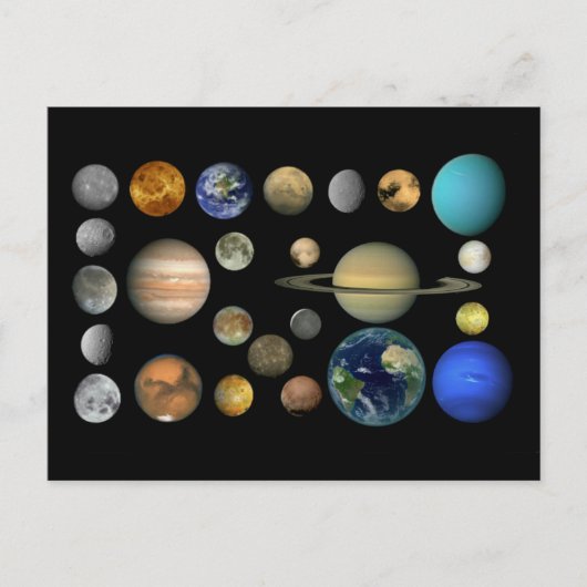 Sonnensystem Briefkaart (Voorkant)