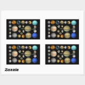 Sonnensystem Rechthoekige Sticker (Vel)