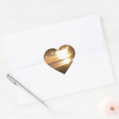 Sonnenuntergang am Strand Hart Sticker (Envelop)