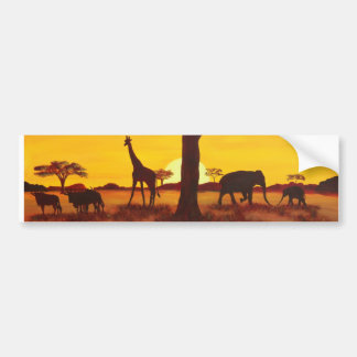 Sonnenuntergang in Afrika Bumpersticker