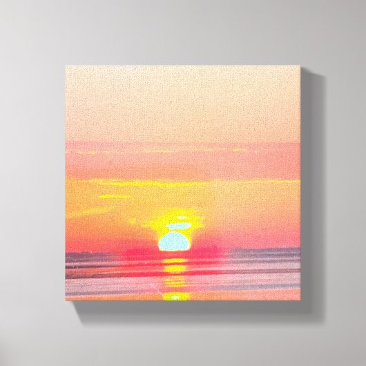 Sonnenuntergang Küste Keillandwand Canvas Afdruk (Voorkant)