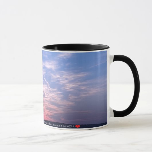 Sonnenuntergang mit Text - Tasse 325ml Mok (Rechts)