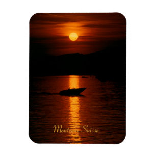 Sonnenuntergang Montreux Schweiz Flexi Magnet Magneet