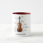 Sonnerie de brun de tasse de violon (Centre)