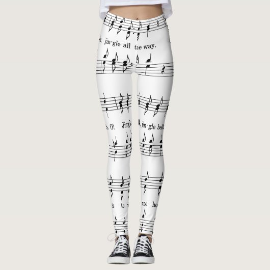 sonneries feuille musique leggings (Devant)
