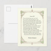 Sonnet # 104 door William Shakespeare Briefkaart (Voorkant / Achterkant)